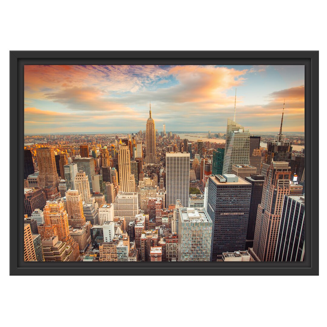 Gerahmtes Wandbild Skyline von New York