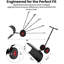 Wheeled Snow Pusher – Rolling Snow Shovel with Adjustable Handle & Non-Slip Tires, Steel Blade, Ergonomic Design for Driveways & Sidewalks-130555660