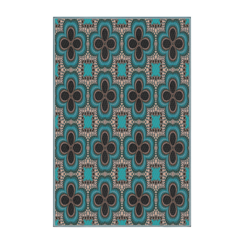 Tapis vert / bleu / rouge, Rectangle 5 pi x 7 pi