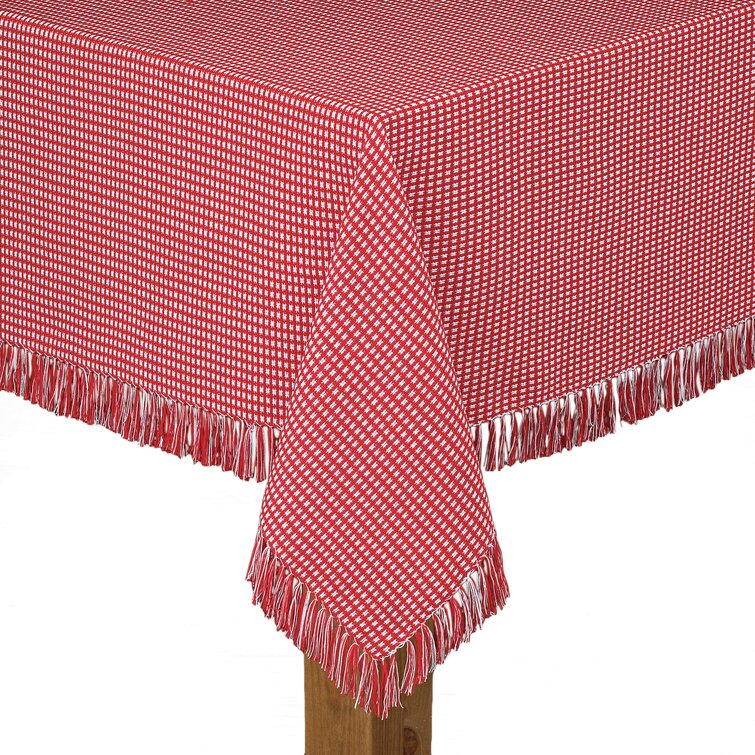 Chesnut Gingham Cotton Tablecloth