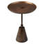 Sunbury Round Aluminum Oil Brass Finished Pedestal Base End Table-81095356