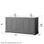 Ensemble de meuble-lavabo double 72 po Avery-51712101-51712102-51978327