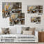 Or et gris, simplicité radicale I - art mural abstrait Mid-Century en acrylique-101522275