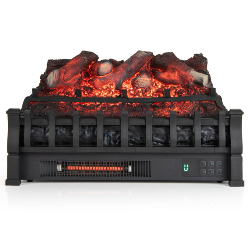 23 in. Electric Fireplace Insert with 5 Flame Colors & Brightness, Timer, 3D LemonWood Ember Bed Fireplace Log Heater