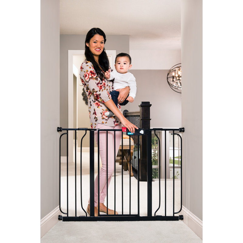 Black Extra Wide Adjustable Baby Safety Gate
