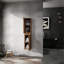 Armoire de salle de bain latérale 12 po, murale, 2 portes silencieuses à fermeture, contemporaine, option de rangement abondante, portes imitation chêne avec fermeture en douceur, modernité, grand choix,