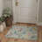Adonis Aura Floral Butterfly Machine Washable Green / Blue / Pink / Yellow Indoor Area Rug with Non-Slip Backing-1209484364