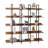 5-Tier Bookcase Home Office Open Bookshelf, Vintage Industrial Style Shelf With Metal Frame-388595247