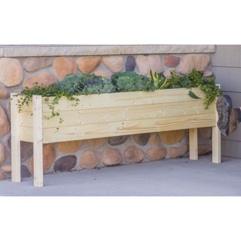 Falyn Wood Elevated Planter