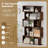 2 PCS 5-Tier Geometric Bookshelf with Open Shelves Closed-back Cubes for Living Room Rustic Brown-1715925630-1715925617