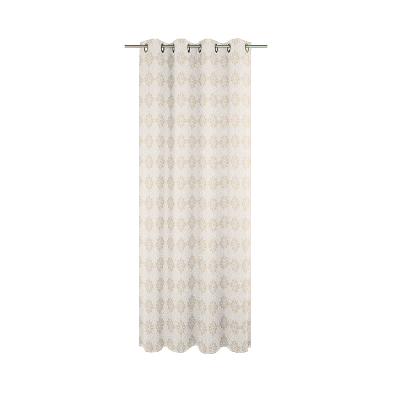Heilwood Eyelet Opaque Single Curtain, 145cm Width x 145cm Drop, Beige