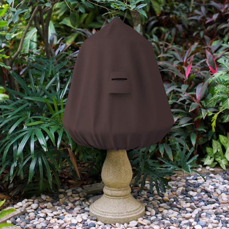 Housse pour fontaine d'extérieur résistante et imperméable Brodersen, H 48 po x l 30 po x P 1 po, Brun