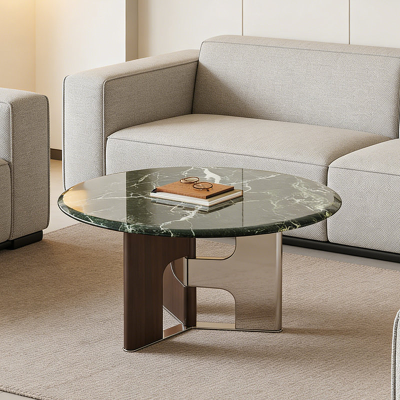 Table basse Luxury, Noir / blanc, H 15,7 po x l 31,5 po x P 31,5 po