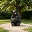 Statue de jardin 14 po avec ours en peluche, sculpture d'animal rustique pour la décoration extérieure-136149995
