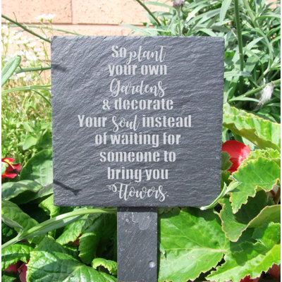 Nederland Stone Plants & Flowers Garden Sign