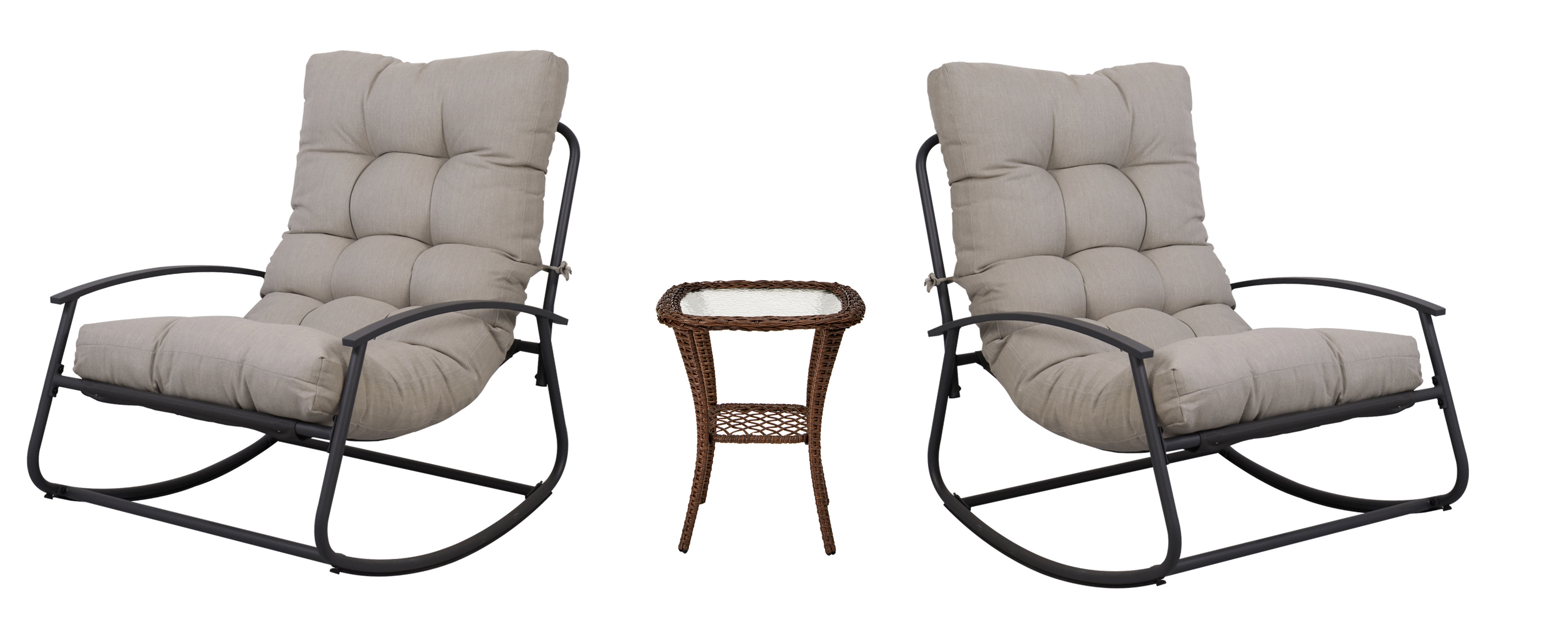 Meatal Rocking Chair Latitude Run® Ghiorghi Metal Outdoor Rocking Chair - Wayfair Canada