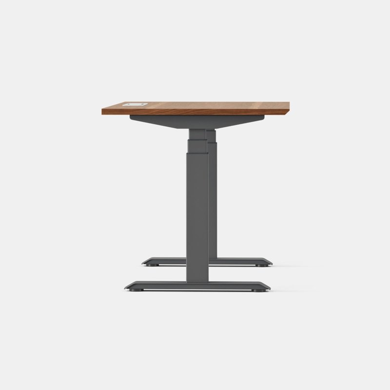 Standing Desk, Charcoal, Walnut, 52" H x 48" W x 30" D