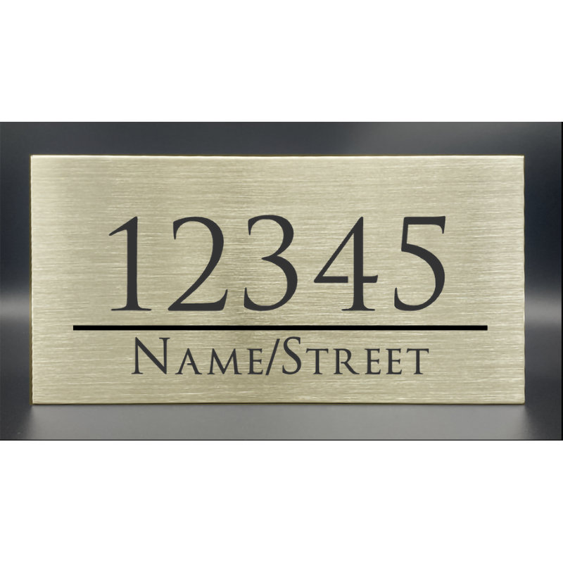 Panneau d'adresse en aluminium illuminé, Bronze clair