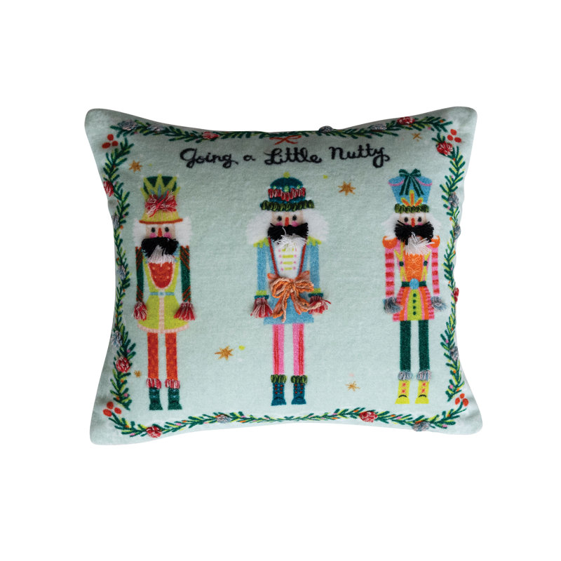 Nutcracker Parade Cotton & Linen Lumbar Pillow