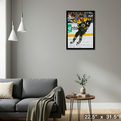 David Pastrnak, toile encadrée 20 x 29 Boston Bruins