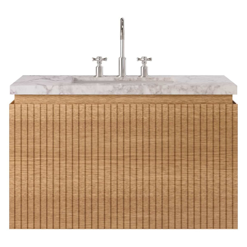 Melrose Single Vanity, White, White Ash, 36"