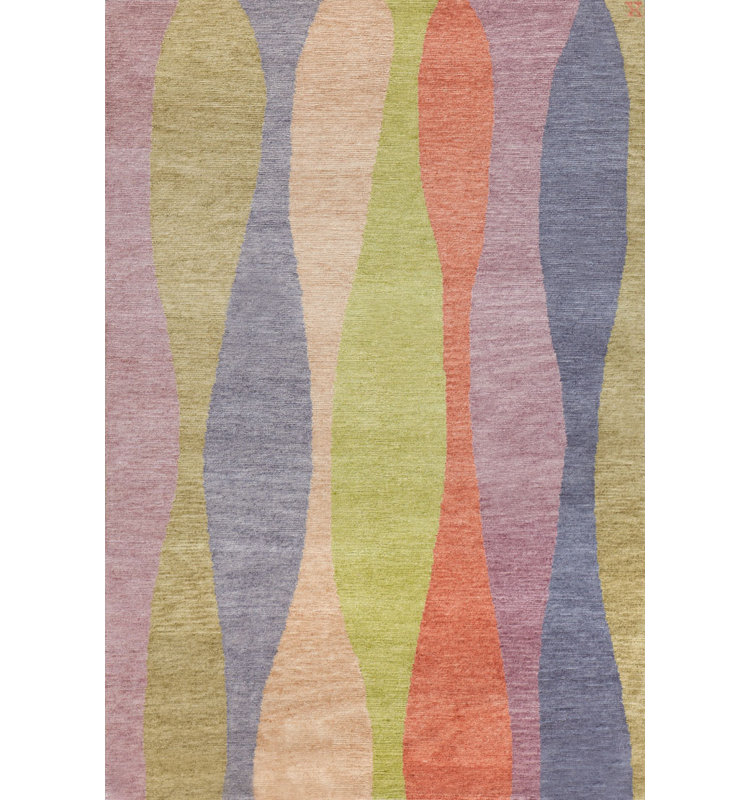 Carnivale Wool Abstract Area Rug, Rectangle 6' x 9'