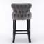 Upholstered Counter Stool with Solid Wood Frame-516169276