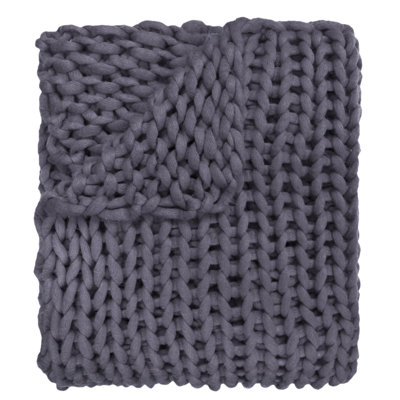 Donna Sharp Chunky Knit Indigo Woven Throw