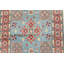 Tapis bleu nouvel âge en laine 3 pi 1 po x 5 pi 4 po Fatoom