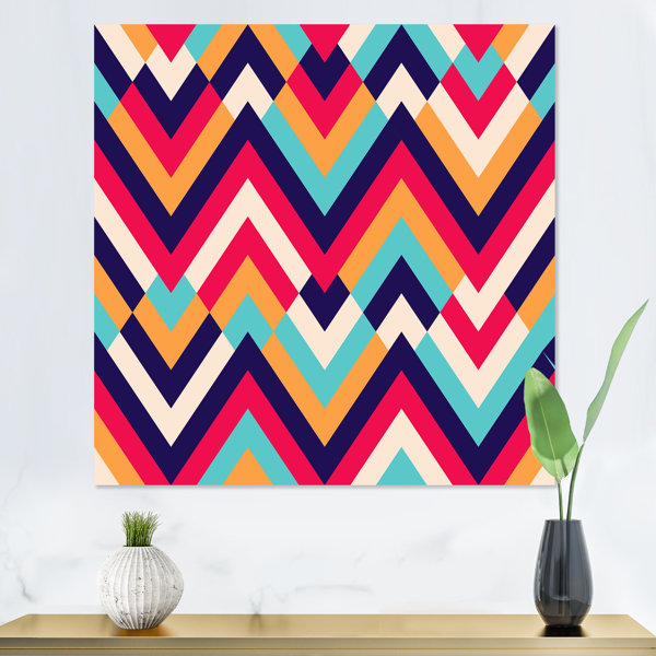 Bless international Blue Red And Fuchia Egometric Rhombus - Patterned ...