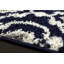 Tapis bleu marine à poils longs Gertz-40824093