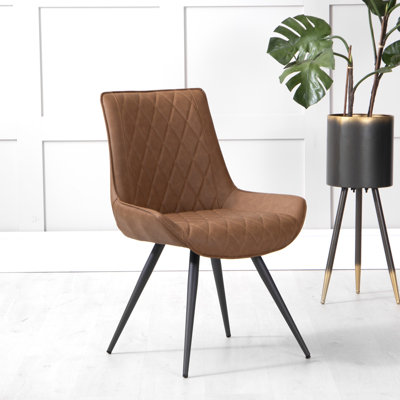 Ridlington Dining Chair Tan PU 