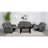 Nova 3-piece Upholstered Motion Reclining Sofa Set Dark Grey