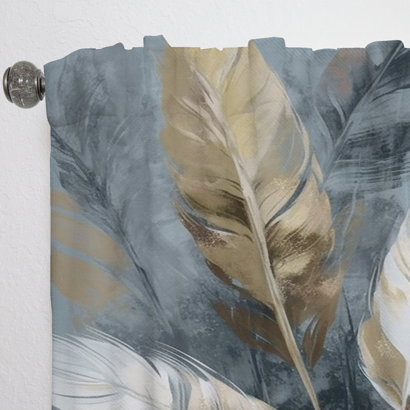 Gold And Grey Impressions Of Bohemian Energy II - Traditional Velvet Curtain - 1 panel, 52" W x 108" L