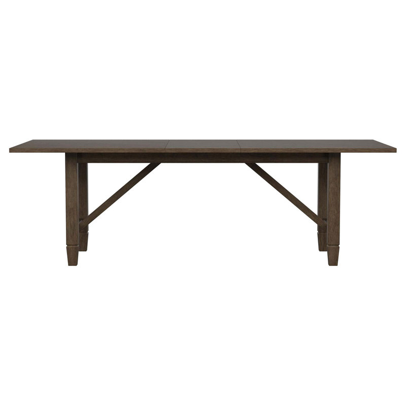 Light Brown Rectangular Wood Dining Table