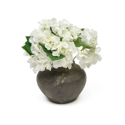 Lily's Living Approx 17" Extra Large Vintage Black Pottery Pot (Size & Finish Vary)