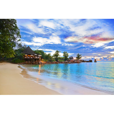 Cafe On Tropical Beach - Wrapped Canvas Print