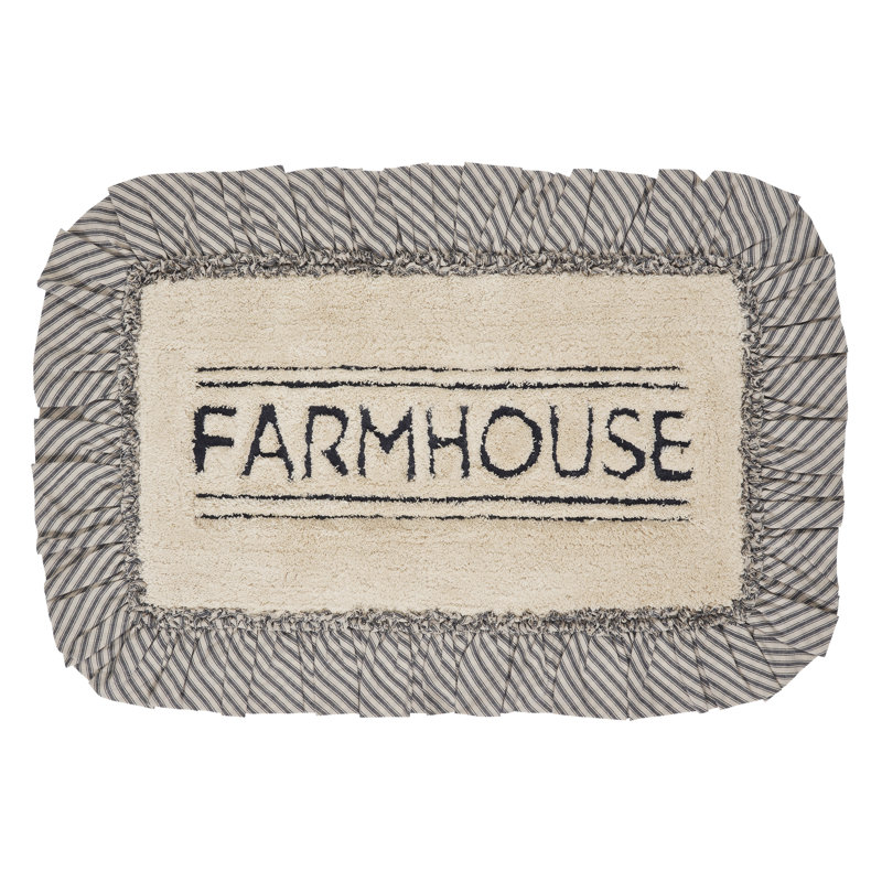 Tapis de bain Sawyer Mill, L 20 po x L 30 po, Crème foncé
