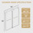 69-72" W x 76" H Double Sliding Frameless Shower Door with 5/16 in. Tempered Glass-101838248