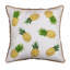 Oreiller à fermeture à glissière tropical en polyester jaune et vert 20 po x 20 po
