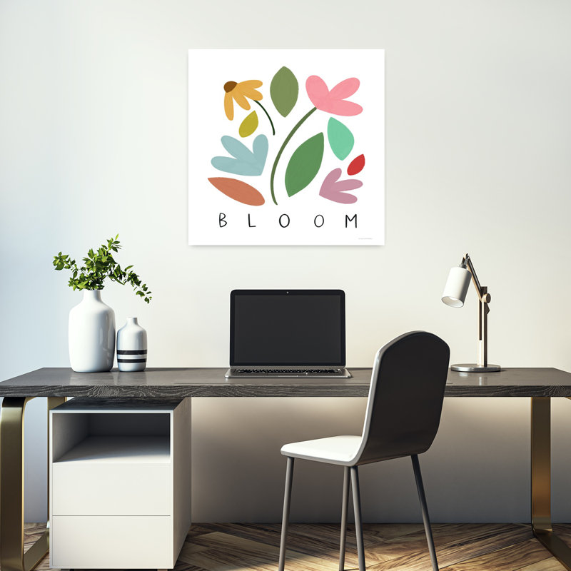 Bloom, fleurs, architecture contemporaine abstraite, art floral, H 18 po x l 18 po