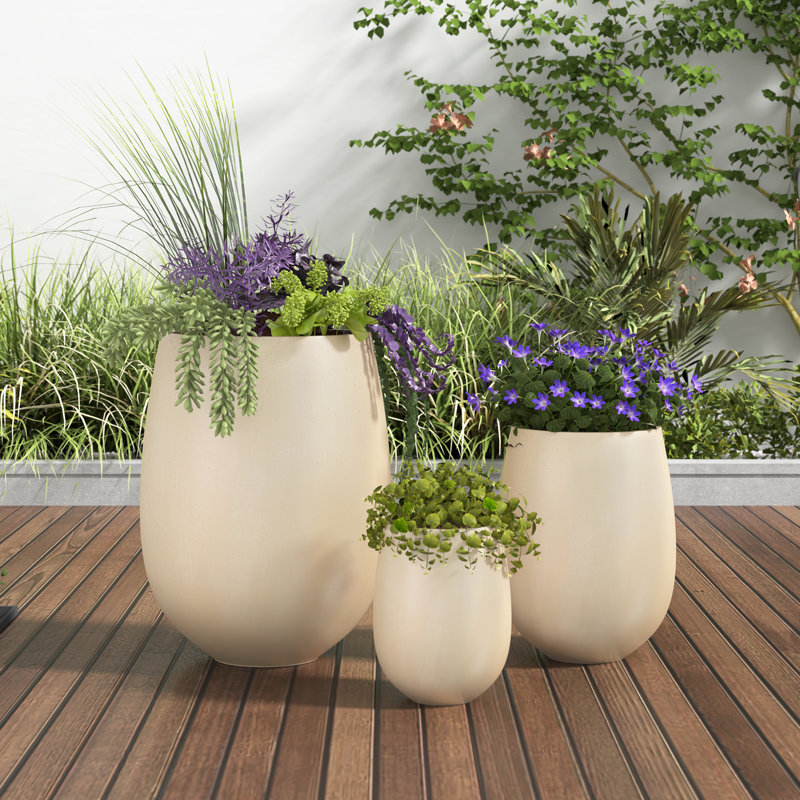 Ensemble de jardinières durables de style moderne pour l'intérieur et l'extérieur
