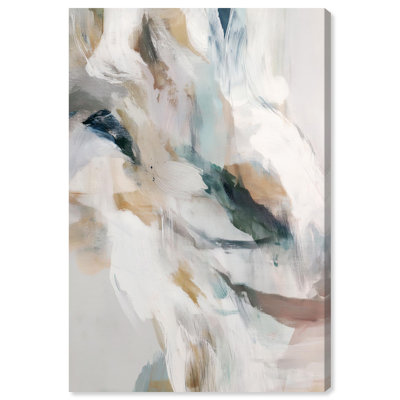 Whispering Colors II Canvas Green Abstract Art by 