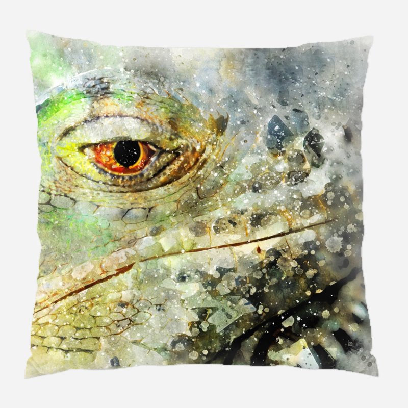  Coussin décoratif lézard, Microsuède, Intérieur