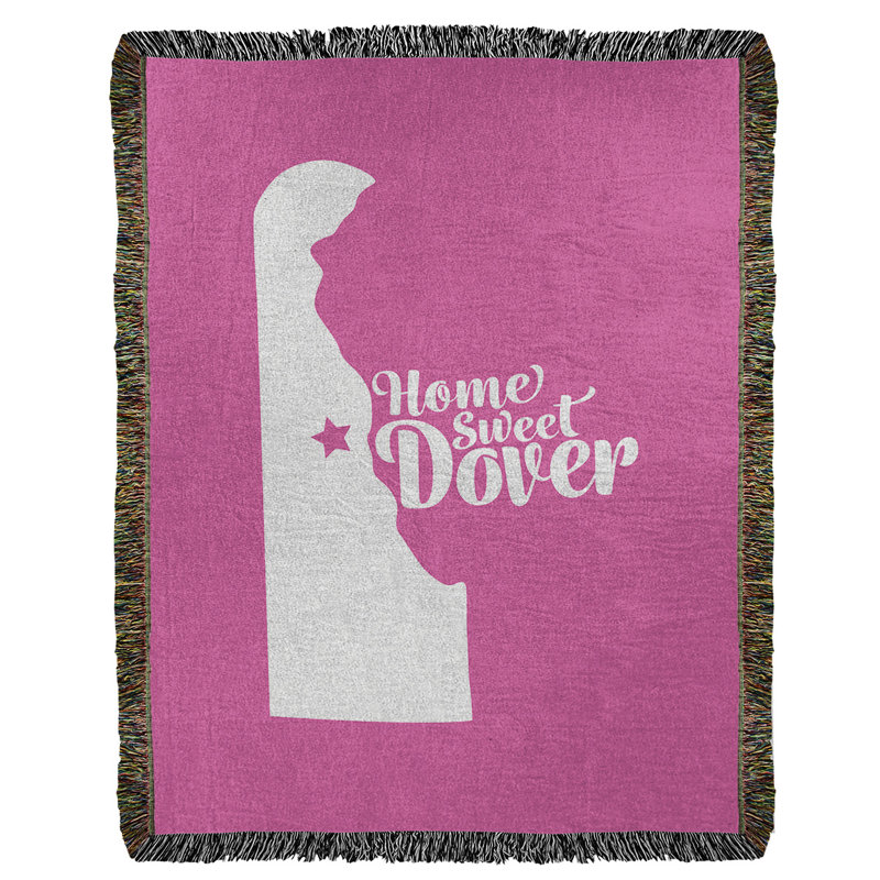 Jeté en coton tissé dover delaware, l 37 po x L 52 po, Rose