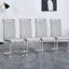 Chaises de salle à manger en polyuréthane revêtu de polyuréthane à haut dossier-1875627507