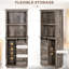 Porte coulissante avec garde-manger et buffet - Armoire de cuisine rustique en bois rétro