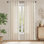 Rideaux en lin Winslow pour chambre à coucher de 84 po de longueur à rideaux brodés à bordure florale pour le salon Décorations de fenêtre filtrant la lumière Traitements de fenêtre sauge sur rideaux beiges 2 panneaux
