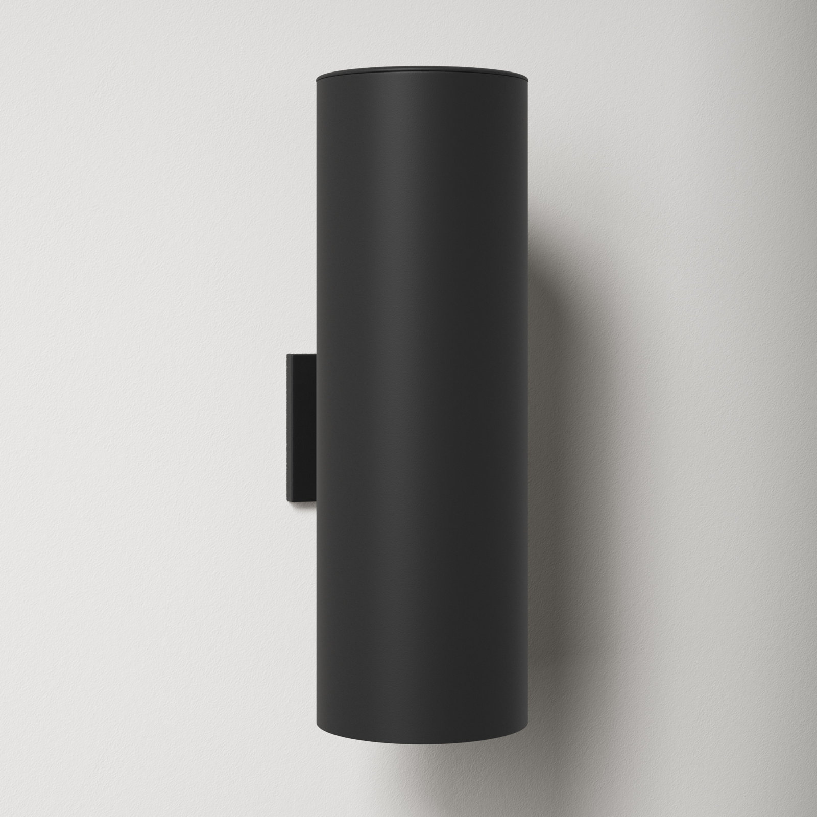 Dylan 2 Light Cylinder Outdoor Wall Light, 18.25" H x 6" W x 6" D, Black, Yes