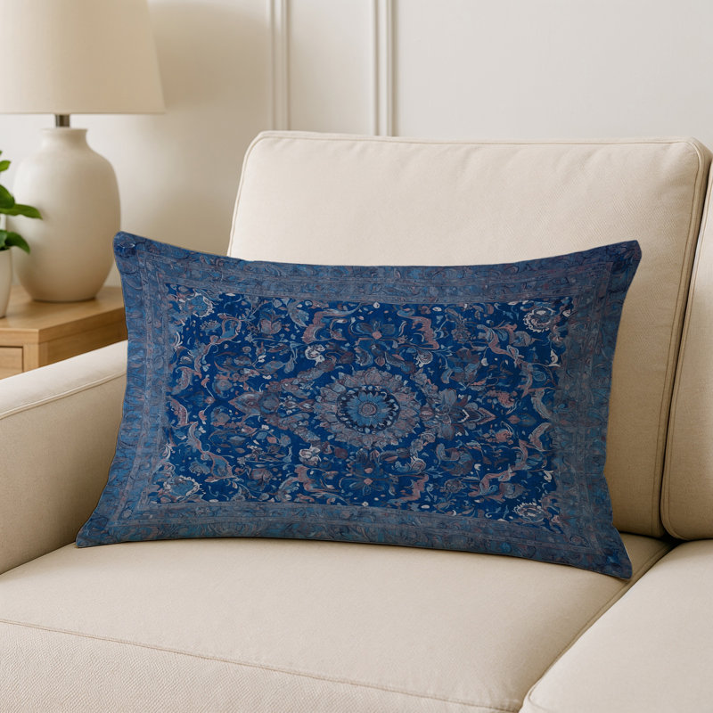 Coussin décoratif intérieur / extérieur gris Modern Modern, Rectangle H 25 po x l 18 po, Géométrique gris 2